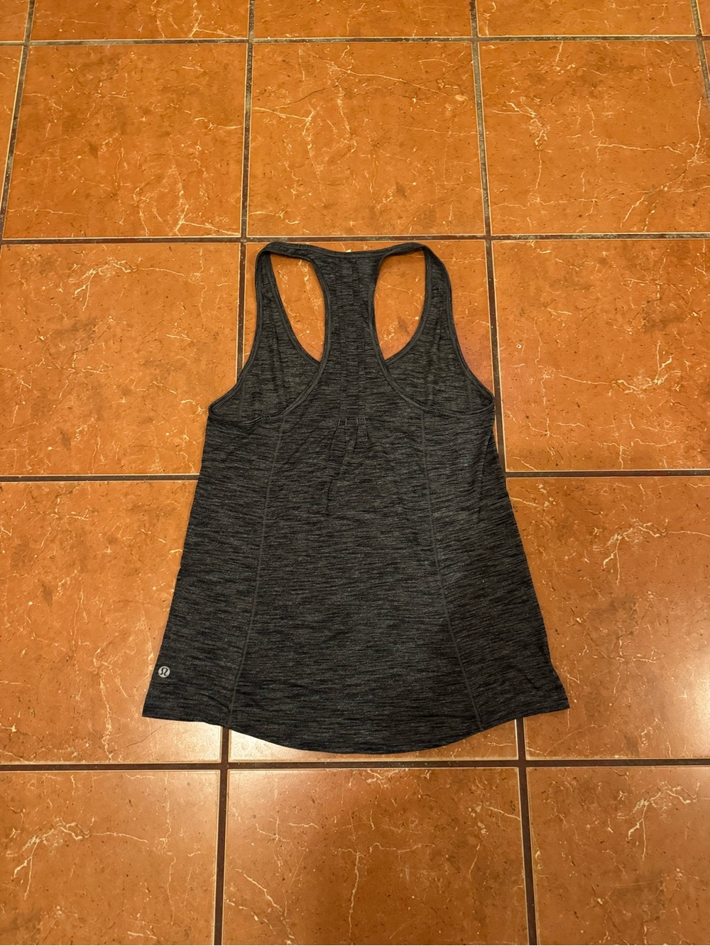 lululemon athletica Black Heather Racerback Tank Top